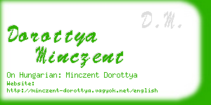 dorottya minczent business card